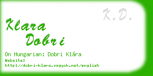 klara dobri business card
